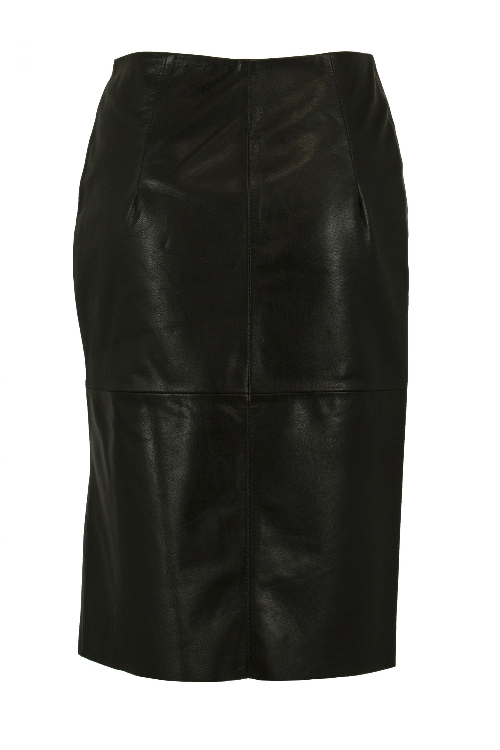 Women Real Leather Lamb Nappa Skirt Black – Helium Leather
