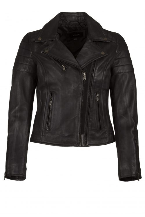 Women Real Leather Lamb Nappa Biker Jacket Green Petrol Helium Leather