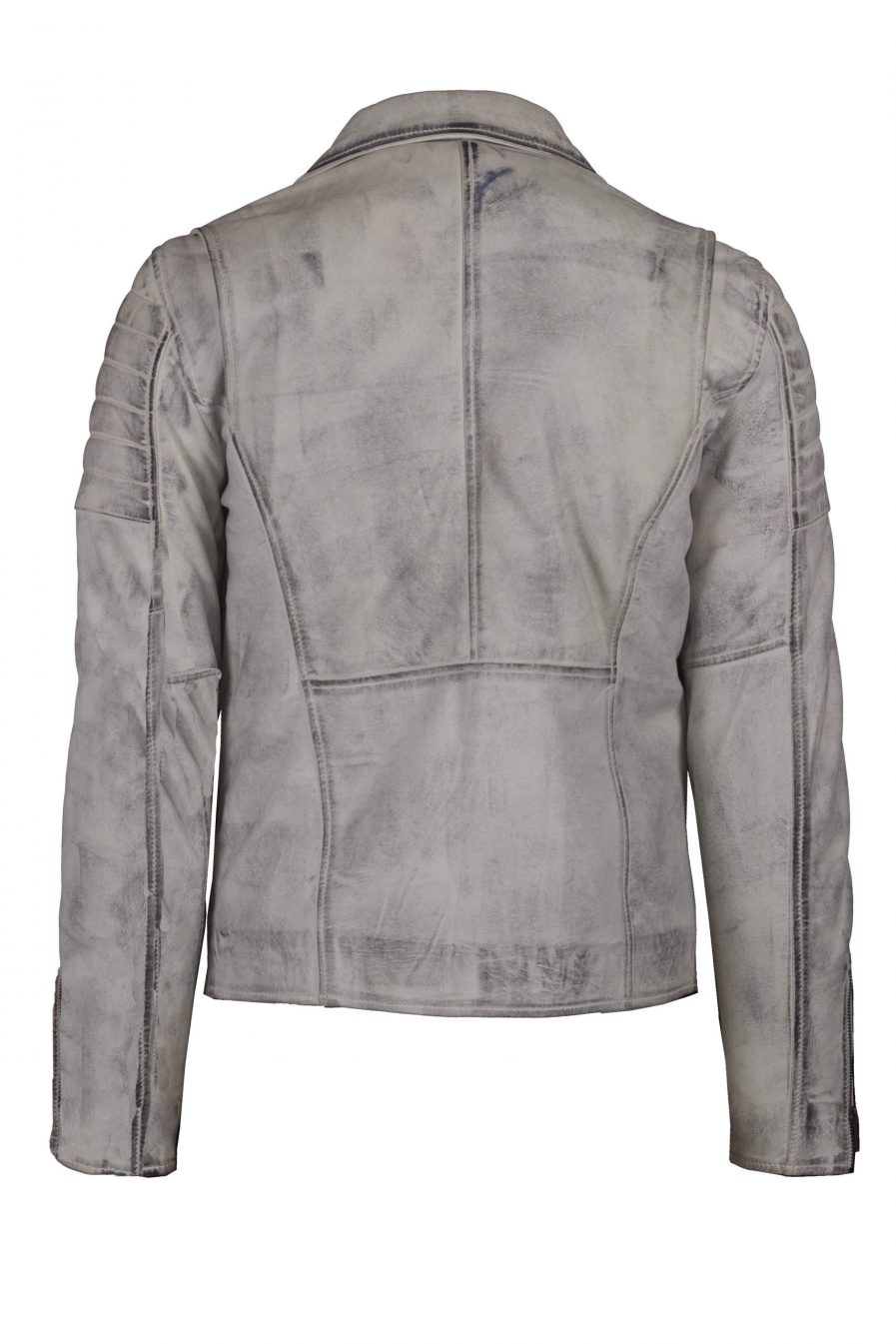 Men Real Leather Lamb Nappa Biker Jacket Dirty White – Helium Leather
