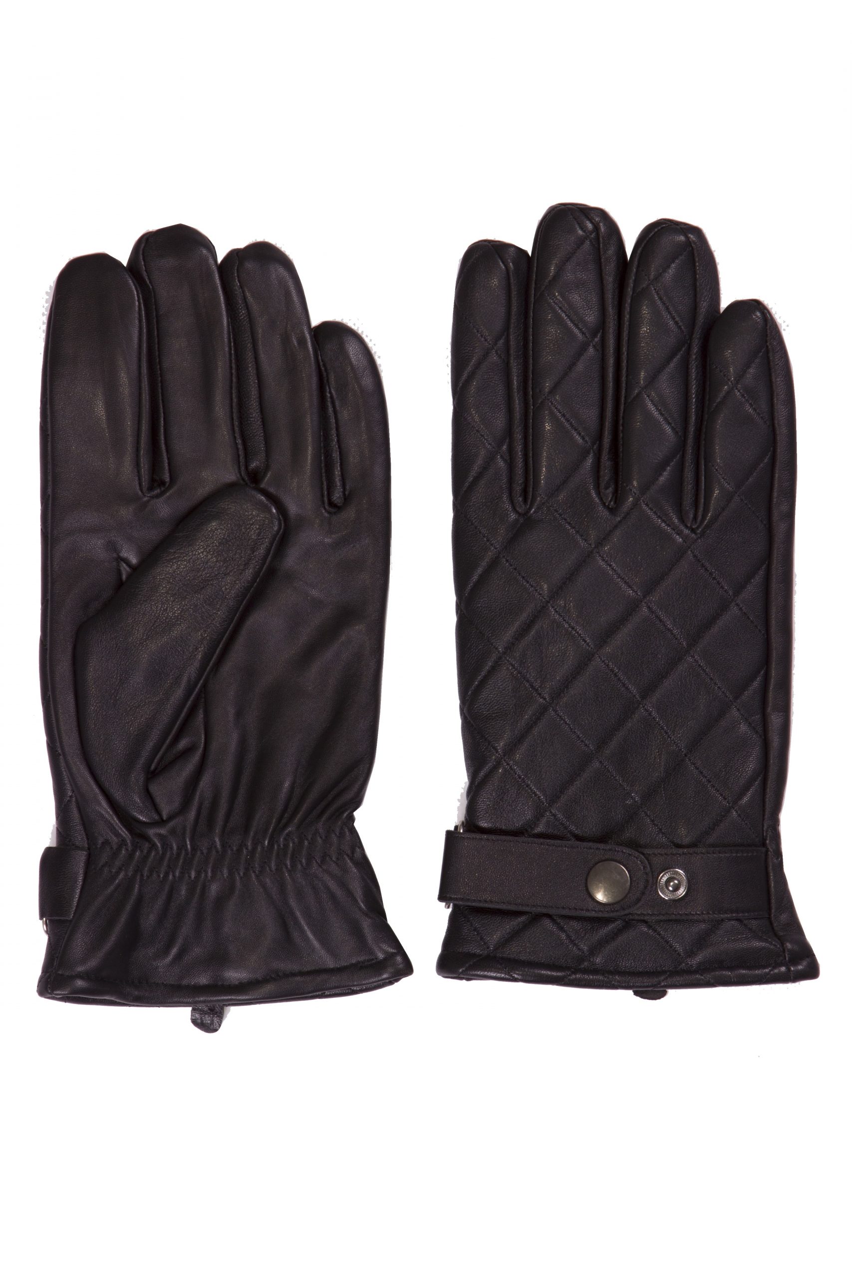 Men Real Leather Lamb Nappa Glove Black - Helium Leather