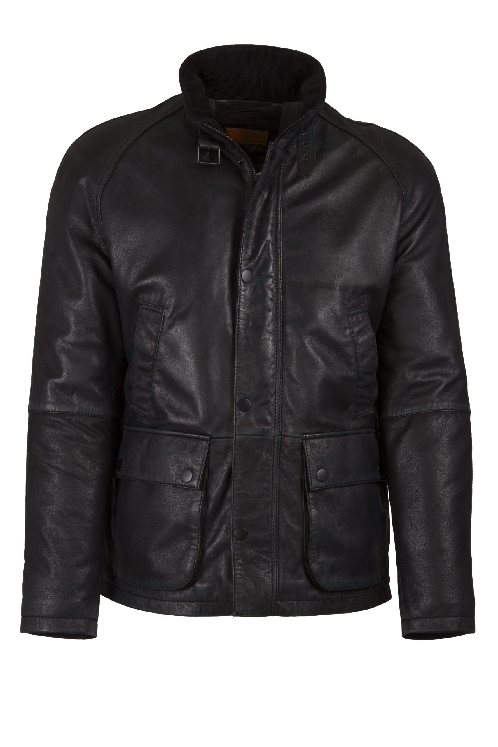 Men Real Leather Lamb Nappa Jacket Black Ruboff – Helium Leather