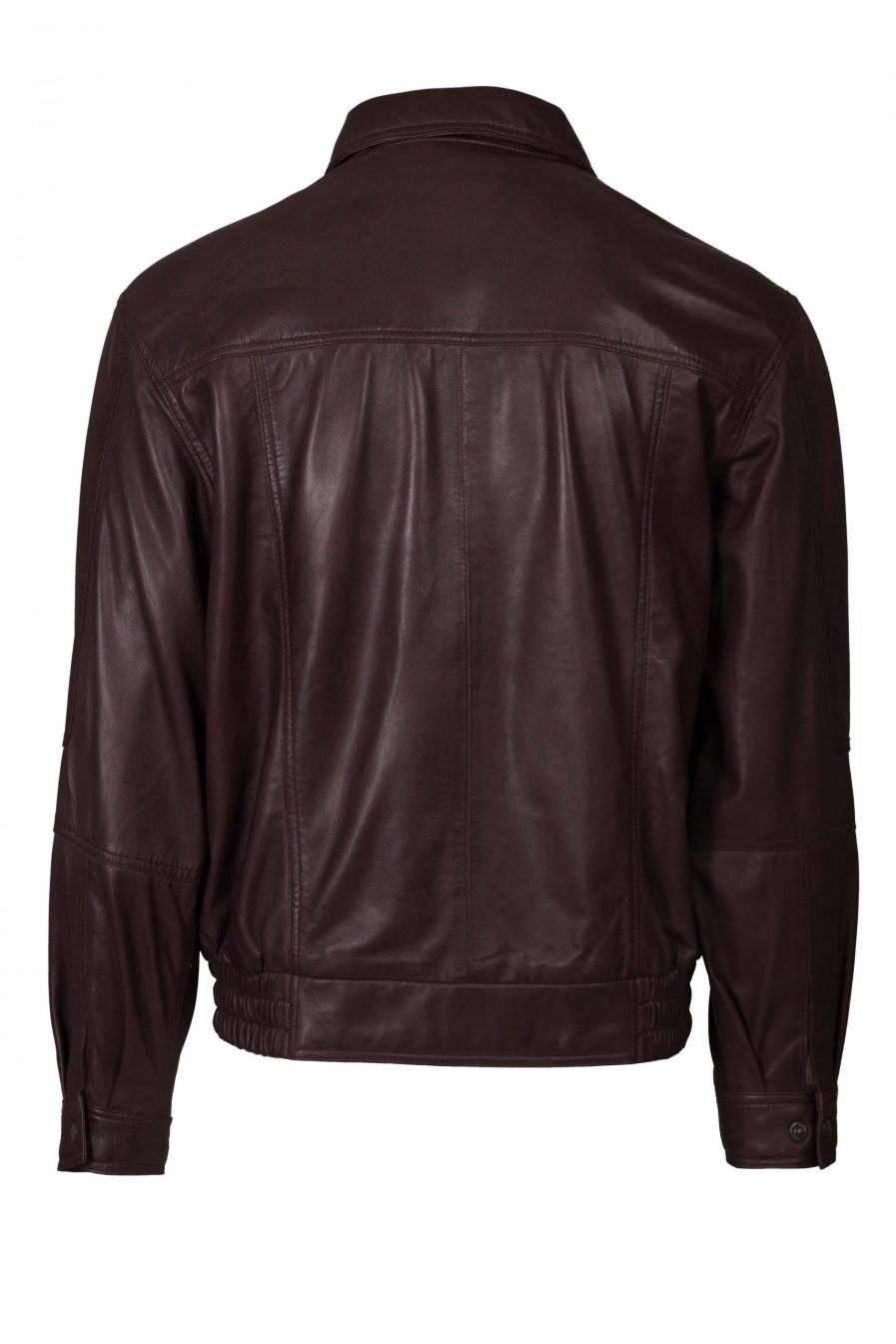 Men Real Leather Lamb Nappa Jacket Wine - Helium Leather
