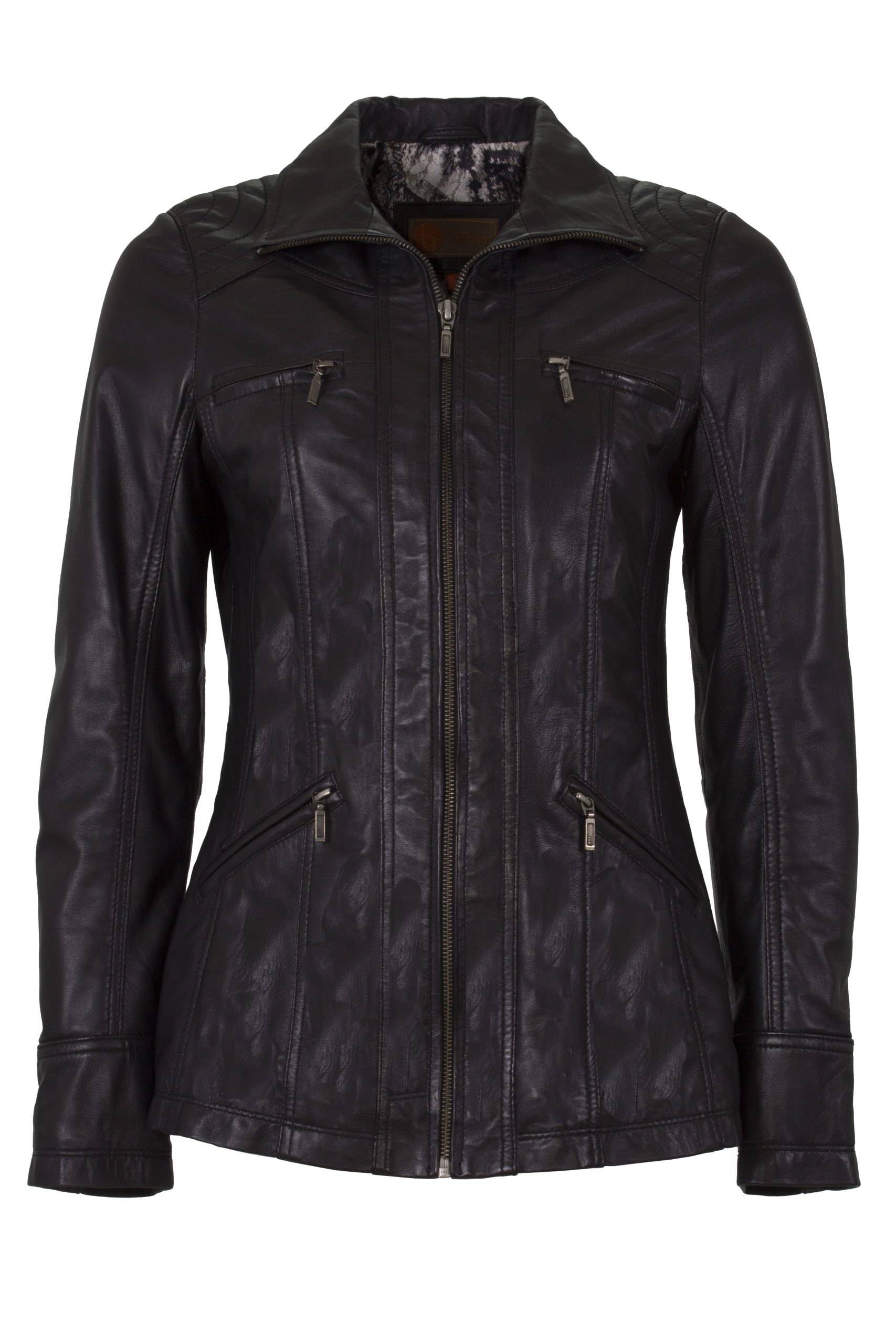 Women Real Leather Lamb Nappa Jacket Hip Length Black – Helium Leather