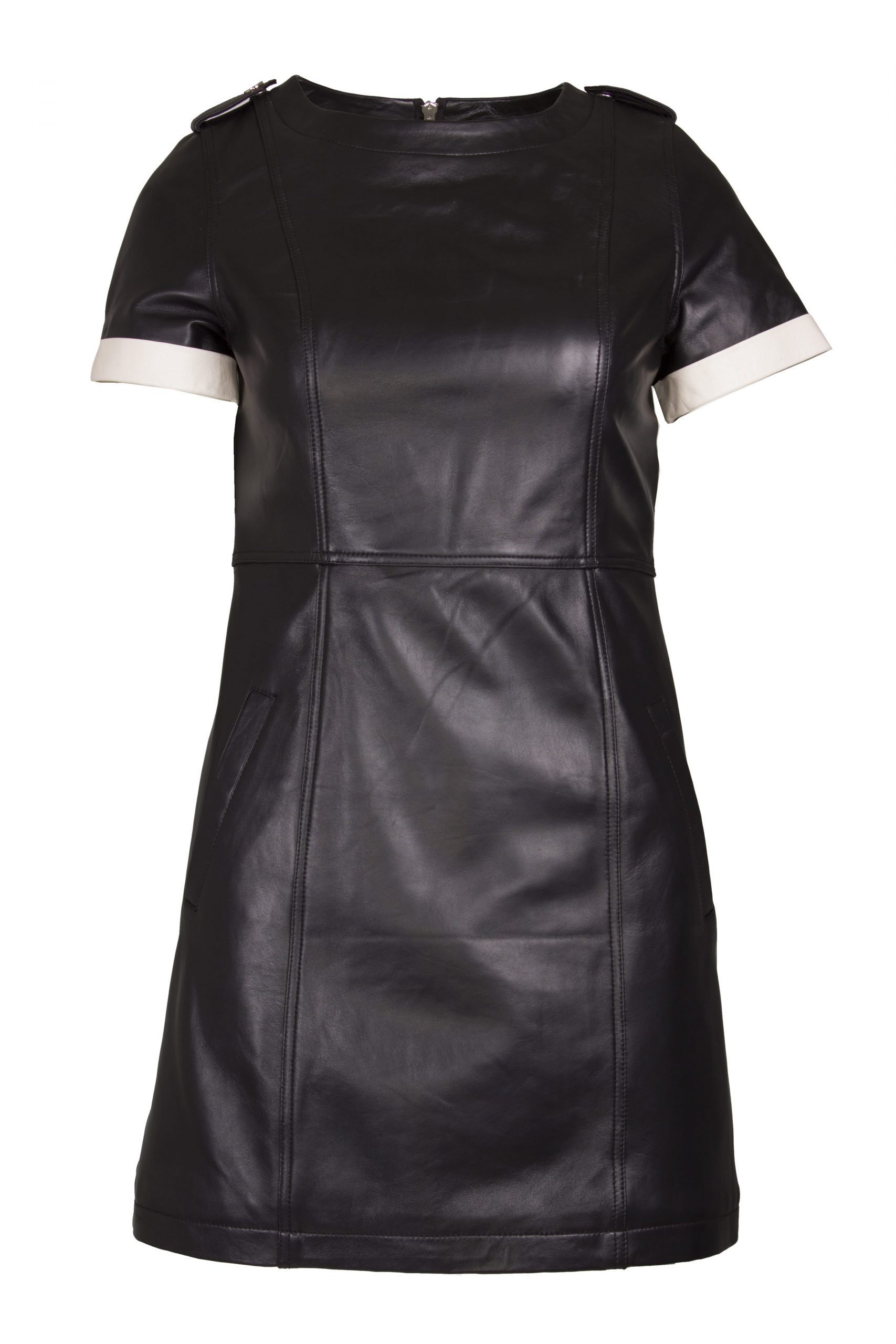 Women Real Leather Lamb Nappa Dress Black – Helium Leather