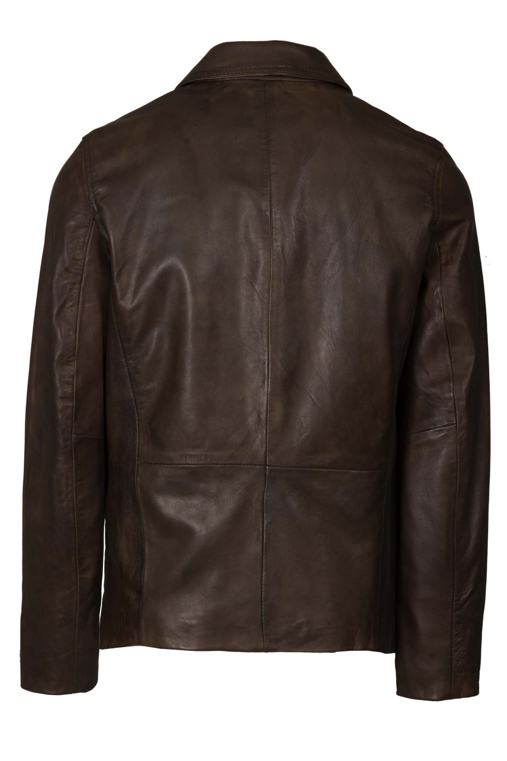 Men Real Leather Lamb Nappa Blazer Jacket Brown - Helium Leather